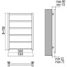 Полотенцесушитель электрический TERMINUS КОНТУР П6 500x700, ТЭН HT-1 300W, левый/правый 4660059920917