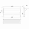Полотенцесушитель TERMINUS ГОРИЗОНТ П8 1200х600 КС ЧЕРНЫЙ МУАР электро (sensor quick touch) 4670078543349